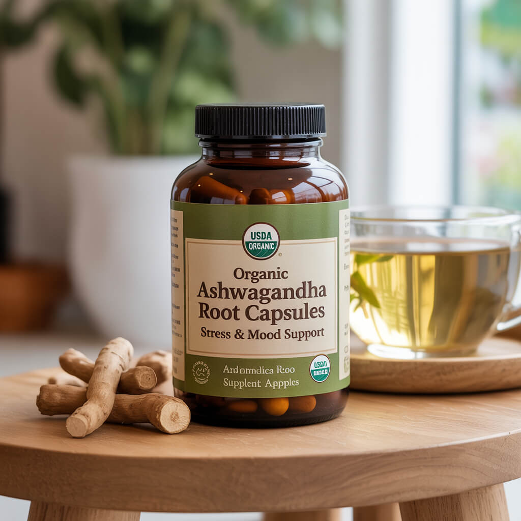Organic Ashwagandha Root Capsules – Stress & Mood Support